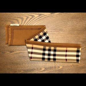 Authentic Burberry Haymarket Bronze Silk Scarf